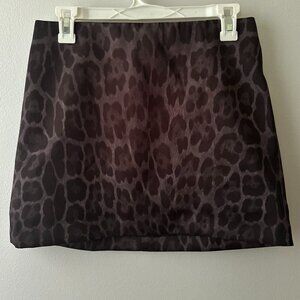 NWT H&M Leopard Print Straight Mini Skirt - Size US 4